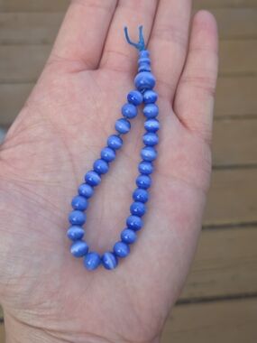 Blue Beaded Wrist/Prayer Strand